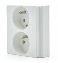..Dvojzásuvka pro lištovou krabici pootočená bílá SEZ Z 3221-GP