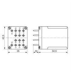 relé RELPOL R15-1014-23-32304P cívka 230V 10A max 20A průmyslové