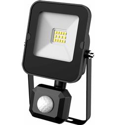 LED 10W reflektor s PIR čidlem, 1000lm/6000K, IP44 ALFA