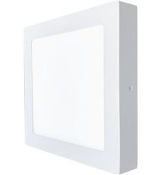 LED stropní svítidlo 18W - hranaté, bílé 225x225x35mm