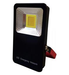 LED reflektor AKU přenosný 10W s výstražnou funkcí a powerbankou víceúčelové možnosti