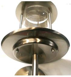 svítidlo atraktiv- nerez / pro žár E27 sklad 2 ks