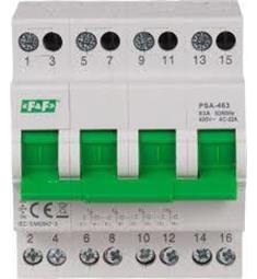 přepín sítí 63A 4-pól PS-463 modulový- na din lištu