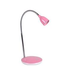 LED stolní lampička, 2.5W, 3000K, podstavec, růžová barva