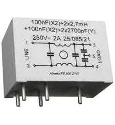 odrušovací filtr do tišť. spoje FS8002145 - 2x6,8mH, 250V, 1A