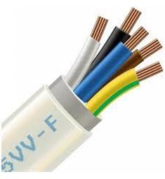 kab CYSY 5X6mm2 kablo elektro HO5VV-F pro pohyblivé přívody -povrch PVC bílý BÍLÝ