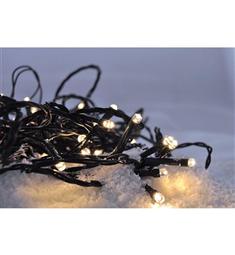 300x LED vánoční řetěz, teplá bílá, 30m, 8 režimů, IP44, 230V napájení, 5m přívod