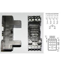 Patice RXZ7G pro relé 55.34/55.32/RXN 4P/RXM 14 Pin na DIN Telemechanique