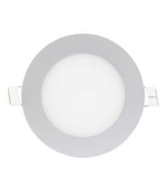 LED podhled. svítidlo 6W - kulaté, stříbrné 120x12mm